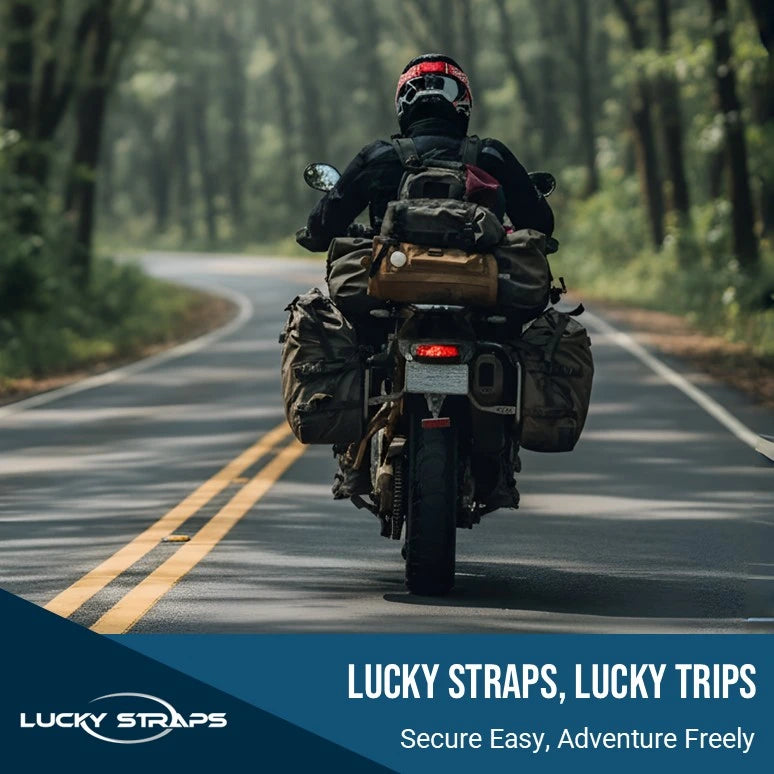 Lucky Straps 6-Pack 18" Adjustable Bungee Cords with Hooks, Heavy Duty, UV-Resistant Elastic Straps for Truck, Camping, Motorcycles, Bikes & Cargo Securing